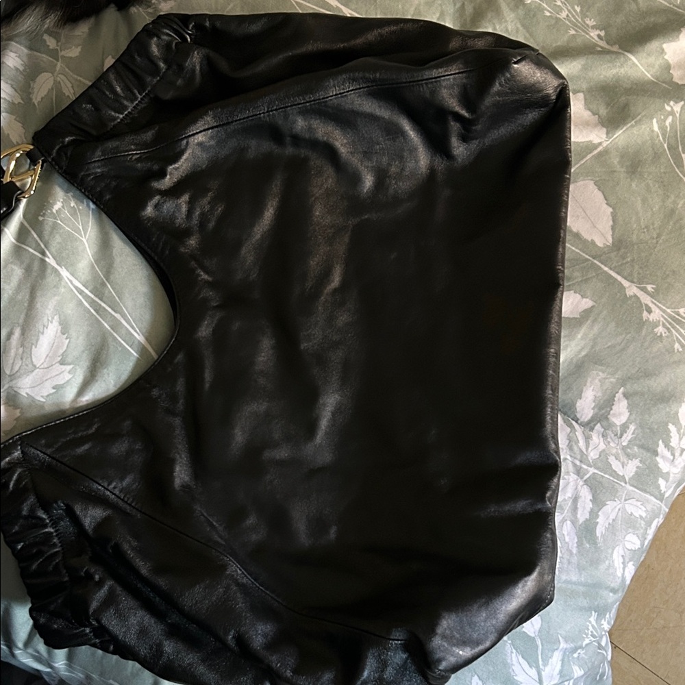 Anine Bing Black Leather Chain-Handle Kate Large Shoulder Bag - Picture 4 of 5